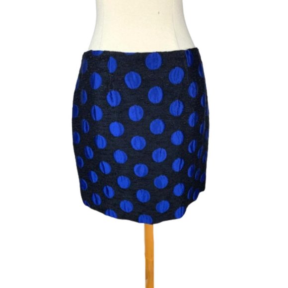 Suno Polka Dot Jacquard Mini Skirt 4 Wool Blend New - Picture 9 of 11